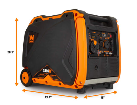 WEN 3800-Watt Inverter Generator, Electric Start, RV-Ready, Portable and Super Quiet with Fuel Shut-Off (56380i).